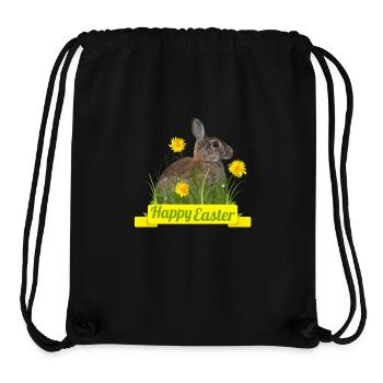 Happy Easter rabbit cony - Stanley/Stella Recycled Gym Bag - black - Front