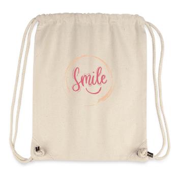 SMILE - Stanley/Stella Recycled Gym Bag - natural - Front