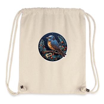 Winternacht mit Vogel - Stanley/Stella recycelter Gym Bag - Naturweiß - Vorne