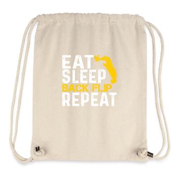 Vintage Eat Sleep Back Flip Répéter, Retour Flip - Stanley/Stella Recycled Gym Bag - natural - Front