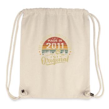 Geboren 2011 Original Retro Vintage Geburtstag 2011 - Stanley/Stella recycelter Gym Bag - Naturweiß - Vorne