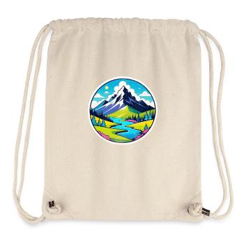Berg Natur Wandern Klettern See - Stanley/Stella recycelter Gym Bag - Naturweiß - Vorne