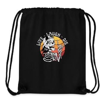 Live Laugh Die Funny Halloween Skeleton Sarcastic - Stanley/Stella Recycled Gym Bag - black - Front