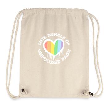 Lustiges niedliches Bündel von unfokussiertem Wut-Regenbogen-Goth - Stanley/Stella recycelter Gym Bag - Naturweiß - Vorne