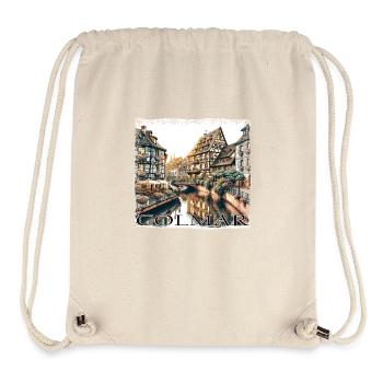 Colmar Altstadt: Fachwerkhäuser & Kanäle im Grunge - Stanley/Stella recycelter Gym Bag - Naturweiß - Vorne