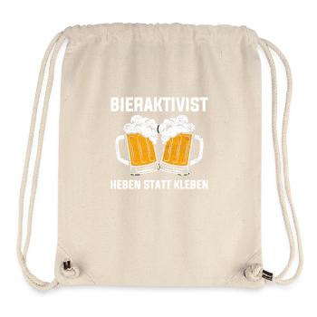 BIERAKTIVIST - HEBEN STATT KLEBEN - Stanley/Stella recycelter Gym Bag - Naturweiß - Vorne