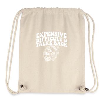Expensive Difficult And Talks Back Skeleton Messy - Stanley/Stella recycelter Gym Bag - Naturweiß - Vorne