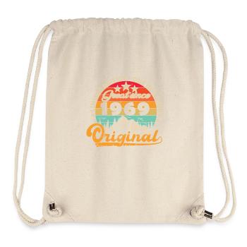 Vintage Born 1969 Birthday Gift. - Stanley/Stella Recycled Gym Bag - natural - Front