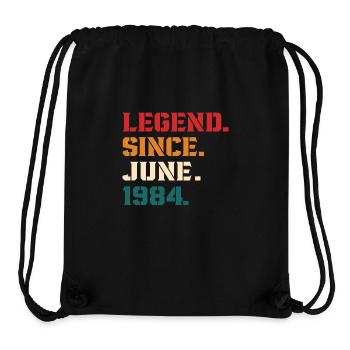 Legende seit Juni 1984 - Stanley/Stella recycelter Gym Bag - Schwarz - Vorne