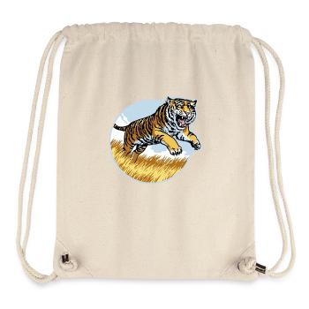 Tiger in the Leap - Stanley/Stella Recycled Gym Bag - natural - Front