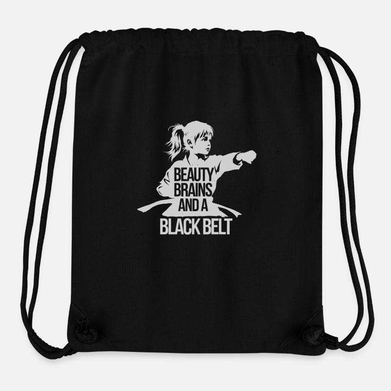 Ceinture noire et confiance en soi - Sac à cordon recyclé Stanley/Stella - noir