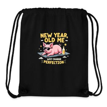 Funny Pig - New Year Design - Stanley/Stella Recycled Gym Bag - black - Front