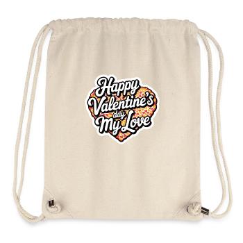Joyeuse Saint Valentin mon amour cadeau pour elle - Sac à cordon recyclé Stanley/Stella - blanc naturel - Devant