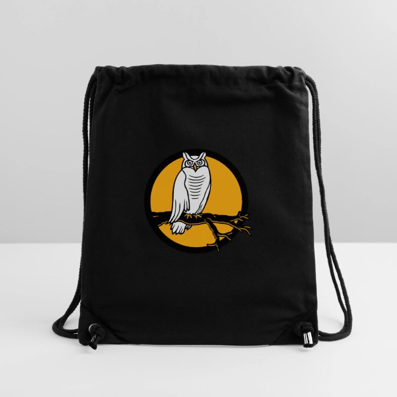 Owl Eagle Owl Branch Tree Forest Moon Night Full Moon Round Stanley/Stella Recycled Gym Bag