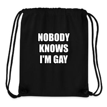 Nobody knows Im gay - Stanley/Stella Recycled Gym Bag - black - Front