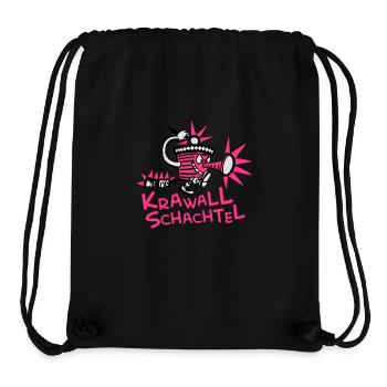 krawallschachtel in Bunt - Stanley/Stella recycelter Gym Bag - Schwarz - Vorne