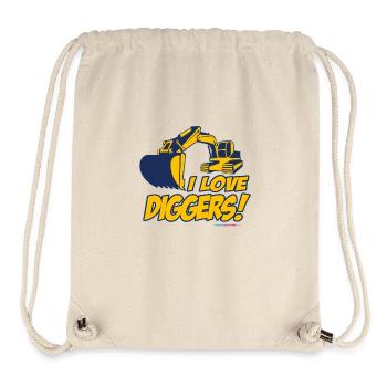 I Love Diggers - Stanley/Stella Recycled Gym Bag - natural - Front