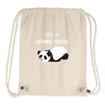 Kein morgendliches Mensch-Grumpy Panda - Stanley/Stella recycelter Gym Bag - Naturweiß - Vorne