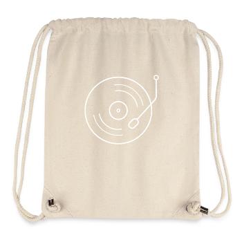 Vinyle de platine vinyle - Sac à cordon recyclé Stanley/Stella - blanc naturel - Devant