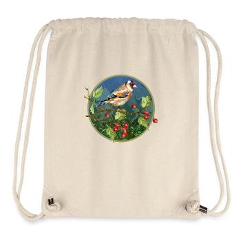Bunter Vogel - Stanley/Stella recycelter Gym Bag - Naturweiß - Vorne