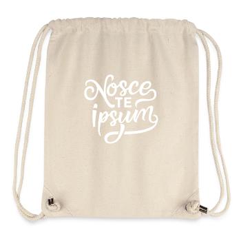Nosce te ipsum - Sac à cordon recyclé Stanley/Stella - blanc naturel - Devant