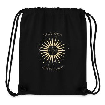 STAY WILD, MOON CHILD - Stanley/Stella recycelter Gym Bag - Schwarz - Vorne
