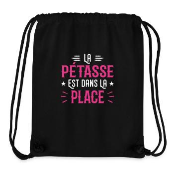 La Petasse est Dans La Place - Sac à cordon recyclé Stanley/Stella - noir - Devant