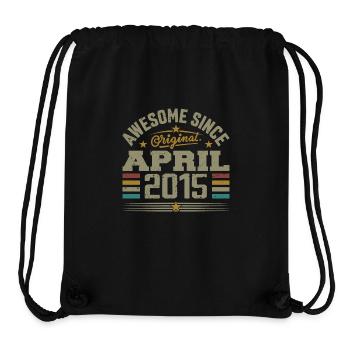April 2015 Geburtstag Vintage Geschenkidee 2015 - Stanley/Stella recycelter Gym Bag - Schwarz - Vorne