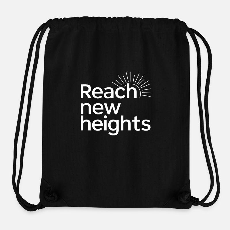 ATTEIGNEZ DE NOUVEAUX SOMMETS - Sac à cordon recyclé Stanley/Stella - noir