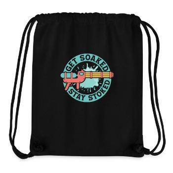 Get Soaked, Stay Stoked Water Fun Summer Squirt Gu - Stanley/Stella Recycled Gym Bag - black - Front