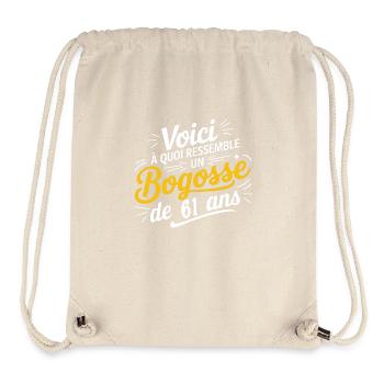 Bogosse de 61 Ans - Sac à cordon recyclé Stanley/Stella - blanc naturel - Devant