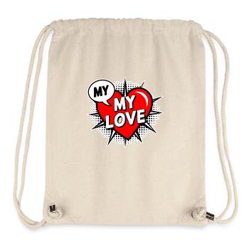 MY LOVE 2025 T-Shirt-Geschenk für Sie - Stanley/Stella recycelter Gym Bag - Naturweiß - Vorne
