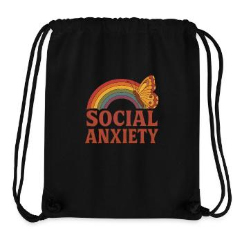 Soziale Ängste - Stanley/Stella recycelter Gym Bag - Schwarz - Vorne