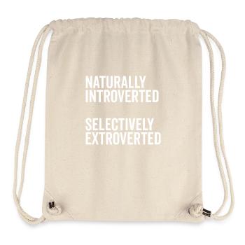 Von Natur aus Introvertiert Selektiv Extrovertiert - Stanley/Stella recycelter Gym Bag - Naturweiß - Vorne