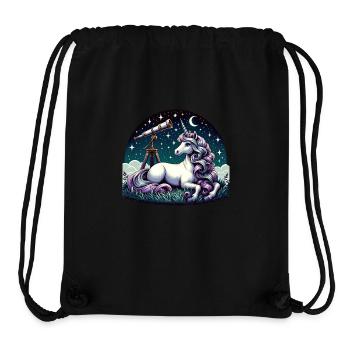 Mystische Einhorn-Sternschnuppe Sterne - Stanley/Stella recycelter Gym Bag - Schwarz - Vorne