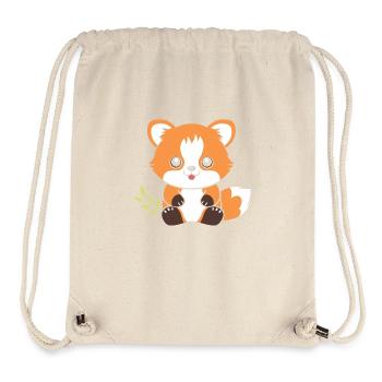 Renard amour Petit panda roux - Sac à cordon recyclé Stanley/Stella - blanc naturel - Devant