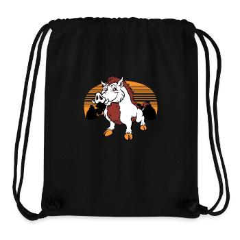 Warzenschwein - Stanley/Stella recycelter Gym Bag - Schwarz - Vorne
