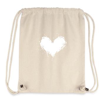 Heart icon - Stanley/Stella Recycled Gym Bag - natural - Front