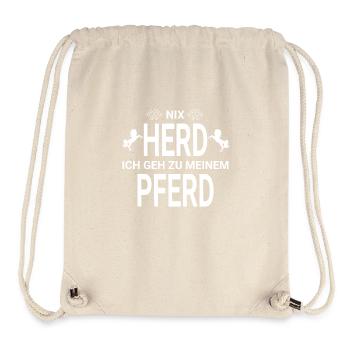 Nix Cheval de troupeau - Sac à cordon recyclé Stanley/Stella - blanc naturel - Devant