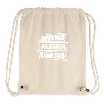 Geschenk für Alessia - Stanley/Stella recycelter Gym Bag - Naturweiß - Vorne
