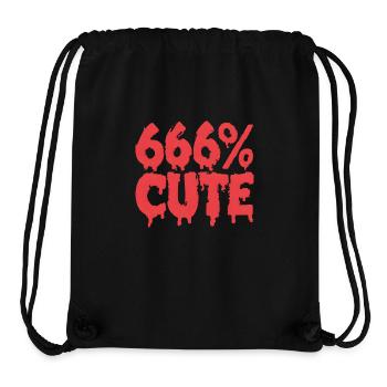 666% Cute! Satanistisches Goth Girl Design - Stanley/Stella recycelter Gym Bag - Schwarz - Vorne