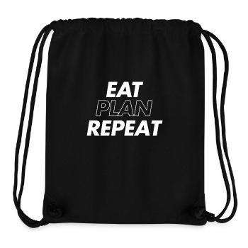 Planificateur de repas Tee Diet Food Planner Chemise - Sac à cordon recyclé Stanley/Stella - noir - Devant