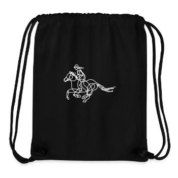 Reiterin weiß - Stanley/Stella recycelter Gym Bag - Schwarz - Vorne