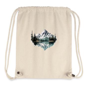 Beautiful landscape with mountains, gift hiking - Stanley/Stella Recycled Gym Bag - natural - Front