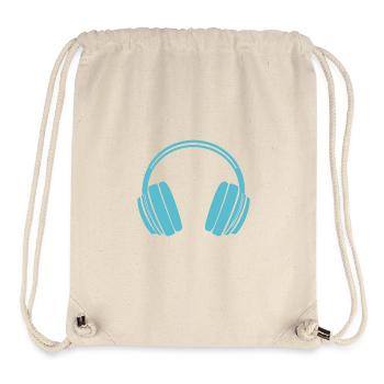 Headphones, musician, music fan - Stanley/Stella Recycled Gym Bag - natural - Front