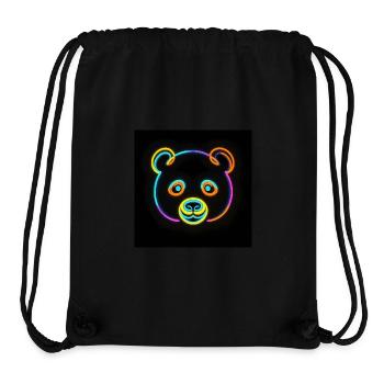 Panda Toby gives the world a happy smile - Stanley/Stella Recycled Gym Bag - black - Front
