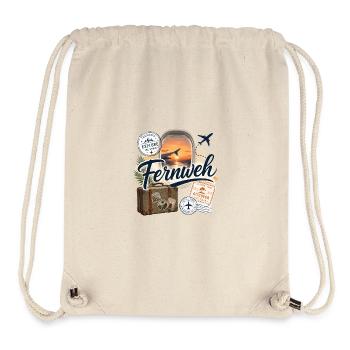 Fernweh - Reise - Abenteuer - Stanley/Stella recycelter Gym Bag - Naturweiß - Vorne