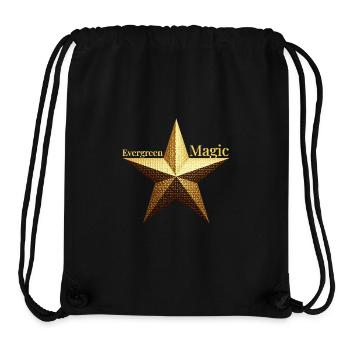 Evergreen Magic - Golden Poinsettia Design - Stanley/Stella Recycled Gym Bag - black - Front