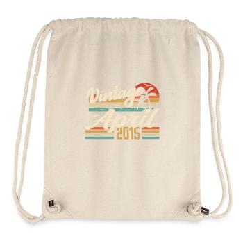 April 2015 Geburtstag Vintage Geschenkidee 2015 - Stanley/Stella recycelter Gym Bag - Naturweiß - Vorne