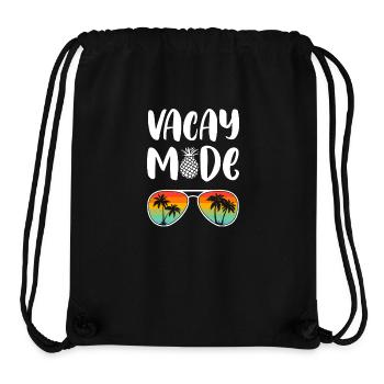 Vacay Mode Summer Vacation Sunglasses Palm Trees - Stanley/Stella Recycled Gym Bag - black - Front